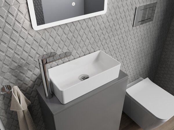 Mexen Nadia lavabo da appoggio 46 x 23 cm, bianco - 21614600