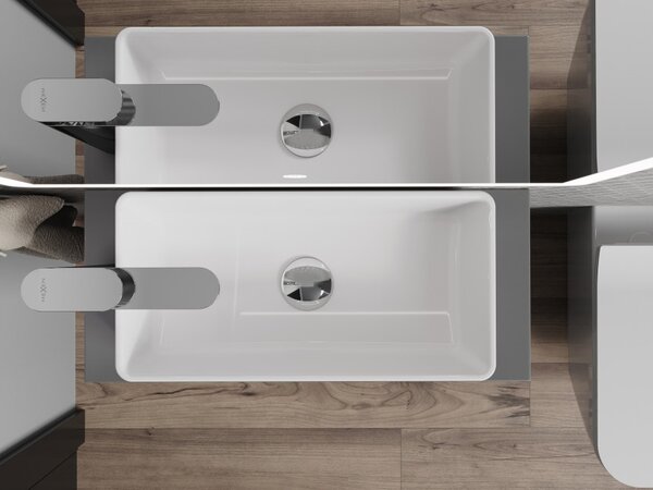 Mexen Nadia lavabo da appoggio 46 x 23 cm, bianco - 21614600
