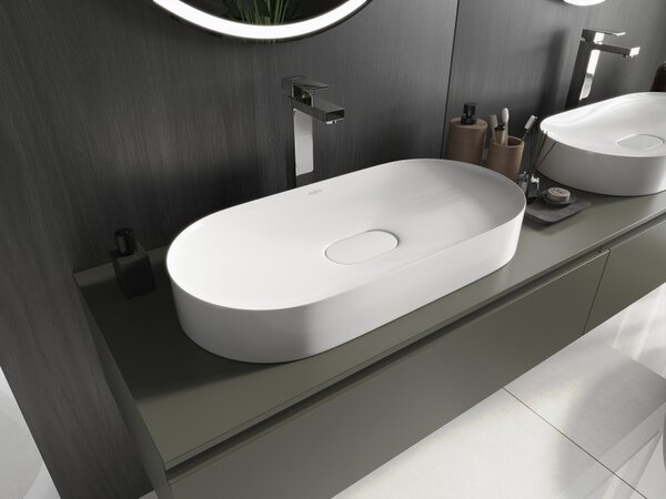 Mexen Sofia lavabo da appoggio in conglomerato 70 x 35 cm, bianco - 23067001