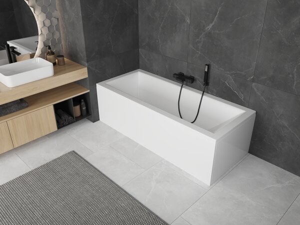 Mexen Cubik vasca da bagno rettangolare 130 x 70 cm con pannello, bianca - 55031307000X