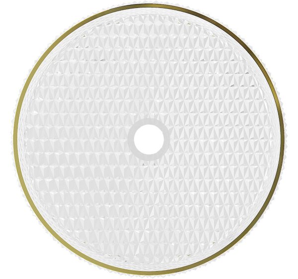 Mexen Aura lavabo da appoggio in vetro 39 x 39 cm, trasparente/oro - 24013905