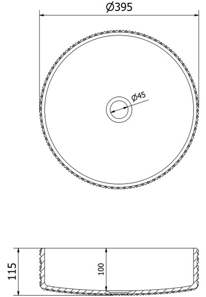Mexen Aura lavabo da appoggio in vetro 39 x 39 cm, trasparente/oro - 24013905