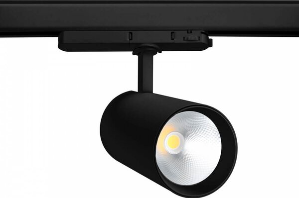 Faro LED 42W per Binario Trifase, 38° + 60° Nero, PHILIPX Xitanium CRI92 Colore Bianco Naturale 4.000K