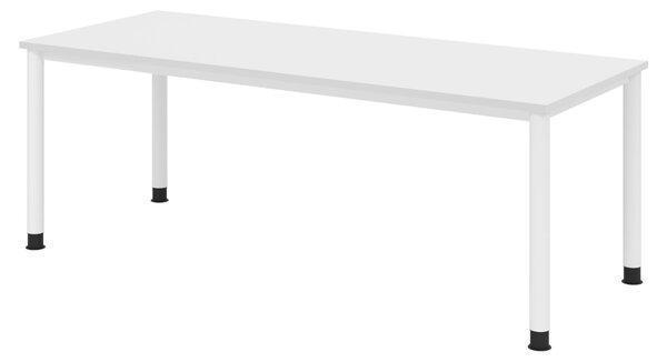 Scrivania bümö Serie H - Finitura: bianco, Struttura: bianco, Dimensioni: 200 x 80 cm