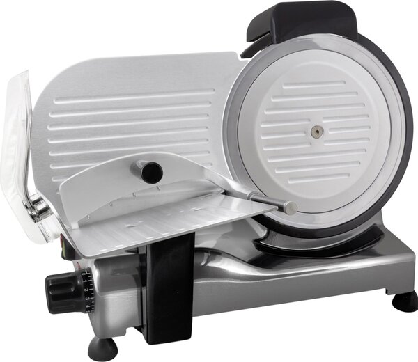 REBER Affettatrice Professionale con Lama 27,5 cm Temperata Potenza 150 watt colore Silver Nero - TF27