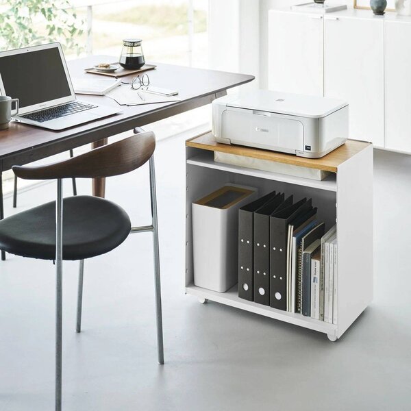 Carrello portaoggetti bianco in metallo 60x59x35 cm Tower – YAMAZAKI