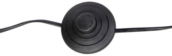 Lampada da terra nera con paralume pavone rosso 40 cm - Classico