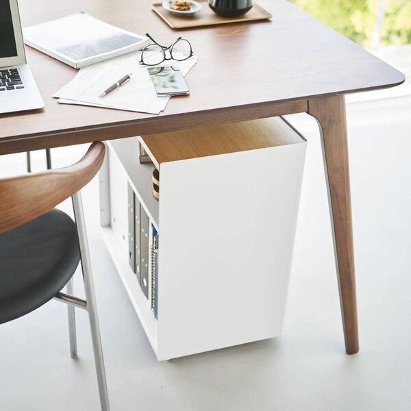Carrello portaoggetti bianco in metallo 60x59x35 cm Tower – YAMAZAKI