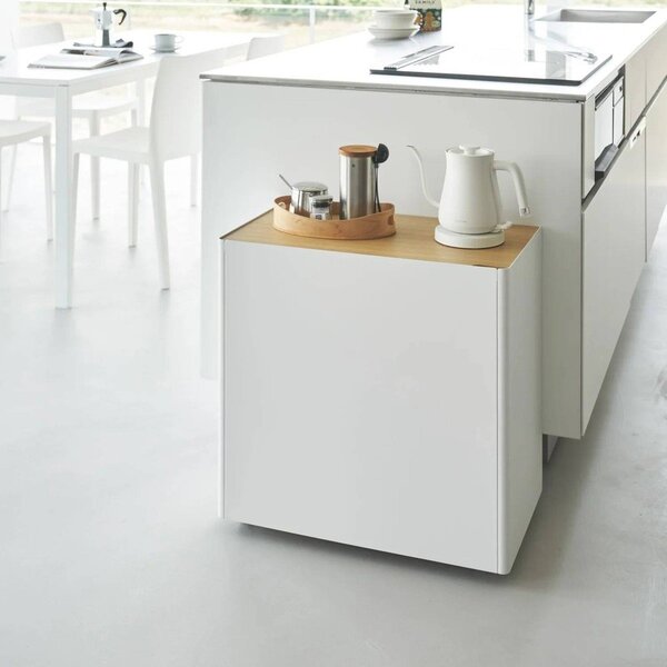 Carrello portaoggetti bianco in metallo 60x59x35 cm Tower – YAMAZAKI