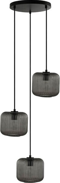 HOME DELUXE Lampada a sospensione in vetro LILY - Grigio fumo | Lampada a sospensione Lampada a sospensione a soffitto