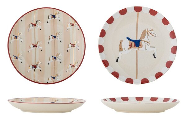 Set di piatti da dolce in gres a tema natalizio 2 pz ø 16 cm Merry-go-round – Bloomingville