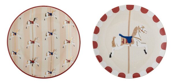 Set di piatti da dolce in gres a tema natalizio 2 pz ø 16 cm Merry-go-round – Bloomingville