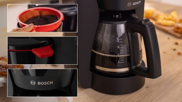 Bosch MyMoment - Macchina Caff Americano Caff Macinato in Polvere 15 Tazze colore Nero - TKA2M113