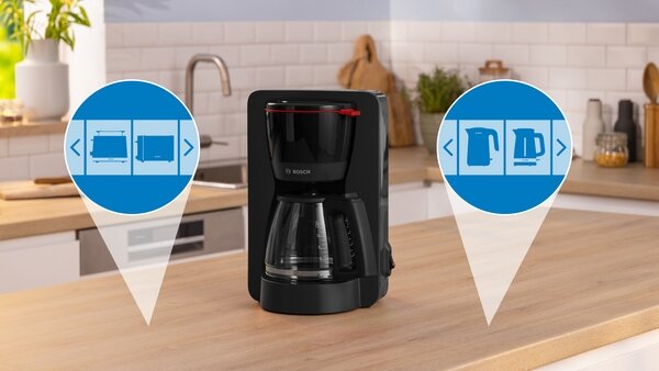 Bosch MyMoment - Macchina Caff Americano Caff Macinato in Polvere 15 Tazze colore Nero - TKA2M113