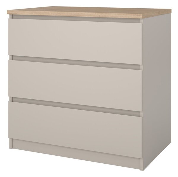 Cassettiera color crema 77x76x50 cm Naia – Tvilum