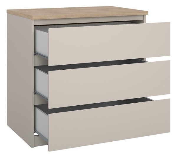 Cassettiera color crema 77x76x50 cm Naia – Tvilum
