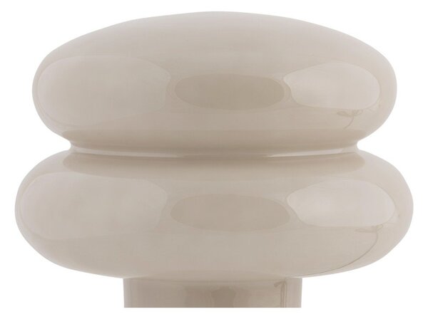 Lampada da tavolo beige in vetro (altezza totale 24 cm) Incesante – Leitmotiv