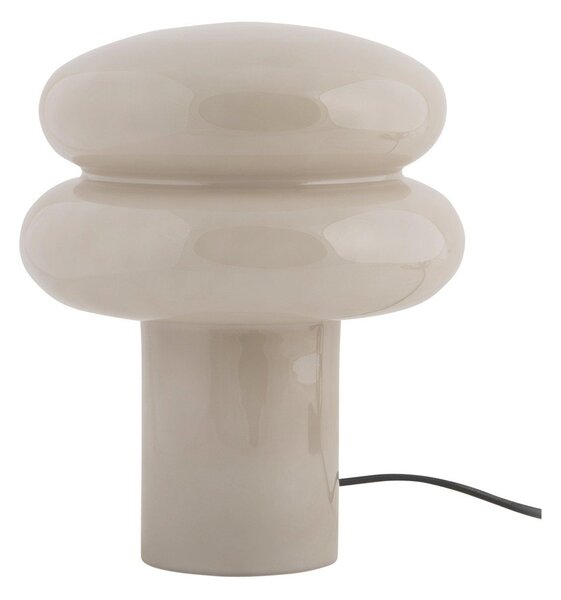 Lampada da tavolo beige in vetro (altezza totale 24 cm) Incesante – Leitmotiv