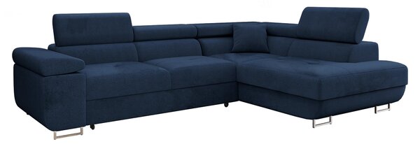 MIRJAN24 Divano ad angolo Torezio, elegante divano ad angolo con contenitore e funzione letto, divano letto moderno (Polo 891, lato: destro)