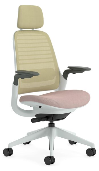 Sedia da ufficio ergonomica con supporto lombare, braccioli regolabili in 4 direzioni e poggiatesta