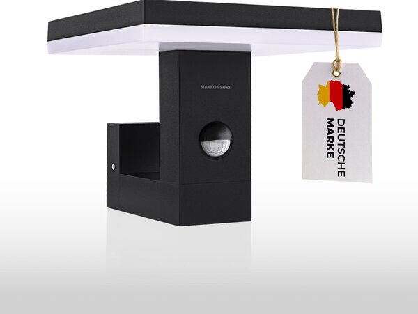 Applique LED per esterni ST105-Saphir con sensore di movimento, bianco neutro, IP65, 15W