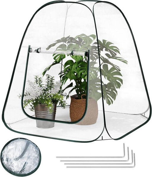 Serra pop-up WOLTU, protezione invernale antigelo, trasparente, 70x70x80 cm