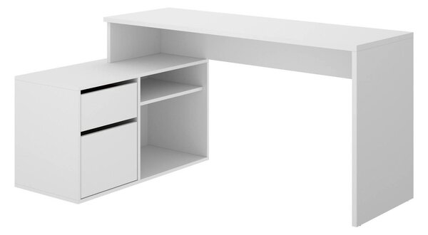 Scrivania ufficio bianca 139x92cm con 1 cassetto - Andor