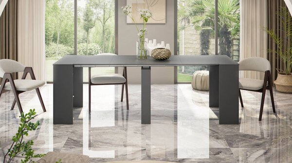 Consolle allungabile elegante 4-10 posti antracite - Abicitren