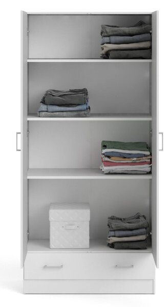 Armadio bianco con cassetto 79x170h cm - Amylya