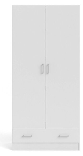Armadio bianco con cassetto 79x170h cm - Amylya