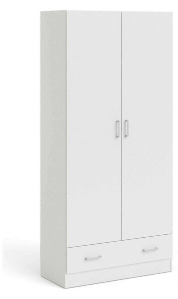 Armadio bianco con cassetto 79x170h cm - Amylya