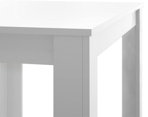 Tavolo allungabile moderno 6-8 posti 140/190x90cm bianco lucido - Dencio