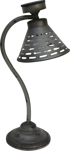 Lampada da terra solare ARTEMUS, argento-antico