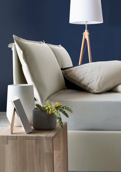 Letto matrimoniale contenitore beige 175x205cm sfoderabile - Anjin