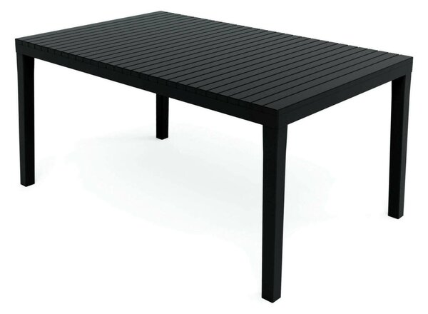 Tavolo da giardino allungabile 8-10 posti 150/220x90cm effetto doghe antracite - Arabesch