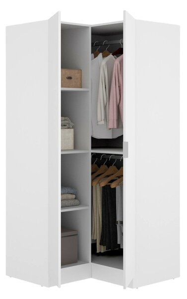 Guardaroba con ripiani regolabili bianco 90x184h cm - Aser