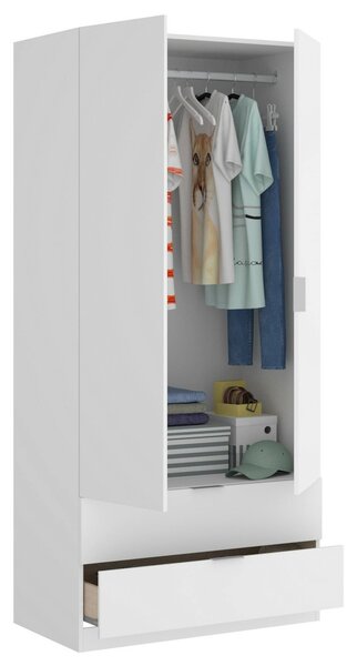 Guardaroba moderno bianco 81x184h cm - Anya