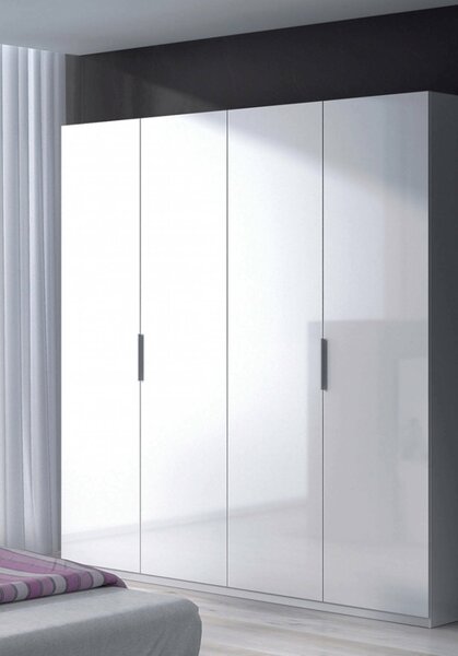 Guardaroba 4 ante bianco lucido 180x200h cm - Aram