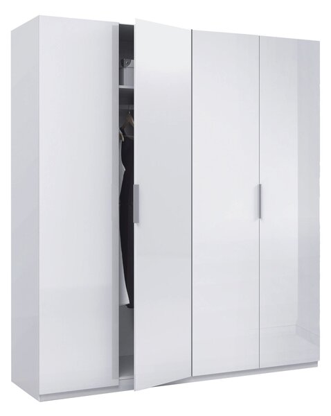 Guardaroba 4 ante bianco lucido 180x200h cm - Aram
