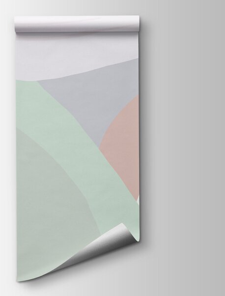 Carta da parati Dipinto di fiori dai colori vivaci, Carta da parati lastrazione, Carta da parati popolare, t00805 - Tapeko.it