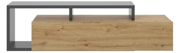 Porta TV rovere nodi e antracite 165x40x46h cm modulabile - Argon