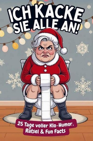 Faccio la cacca su tutti! Il calendario dell'avvento del cesso con la donna brontolona di Natale - 25 giorni pieni di umorismo sul cesso, indovinelli e fatti divertenti. Il regalo perfetto