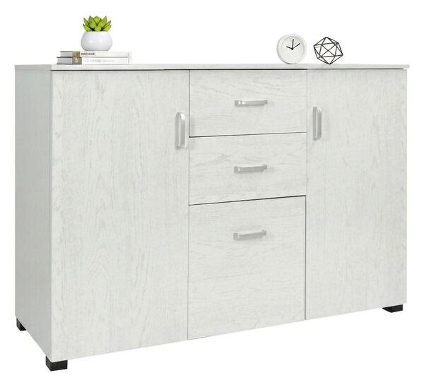 Credenza grigia 120x40x82h cm 3 ante e 2 cassetti - Apocalypse