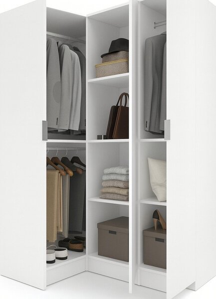 Guardaroba con ripiani regolabili bianco 133x184h cm - Australia