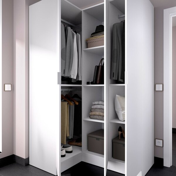 Guardaroba con ripiani regolabili bianco 133x184h cm - Australia