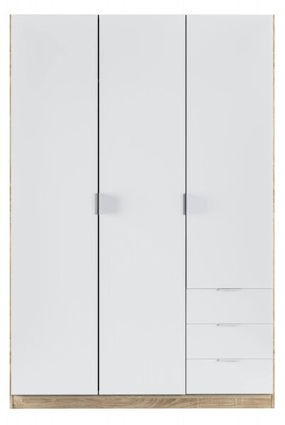 Guardaroba con appendiabiti bianco e rovere 121x180h cm - Apaches