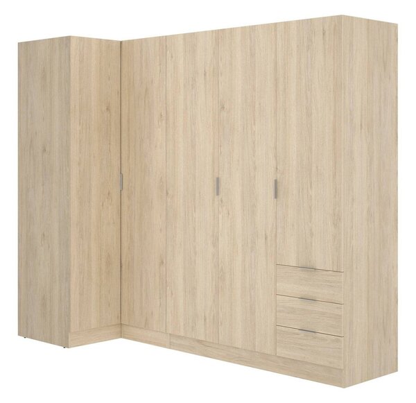 Guardaroba con appendiabiti rovere 213x184h cm - Atena
