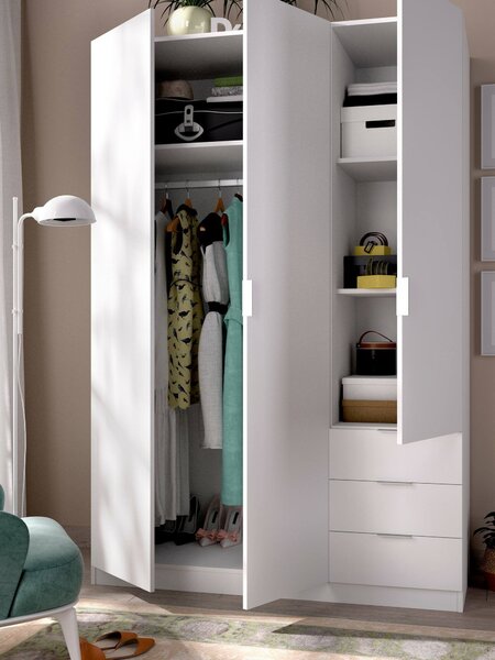 Guardaroba con appendiabiti bianco 121x184h cm - Astru