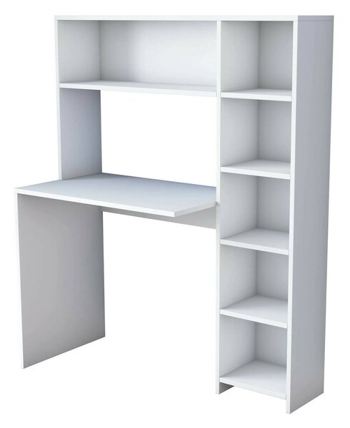 Scrivania studio bianca 113x40cm con libreria - Arapaho