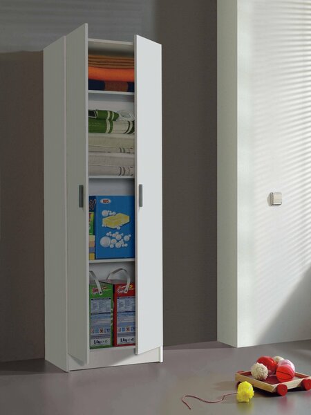 Armadio bianco sgabuzzino 59x180h cm - Aragorn